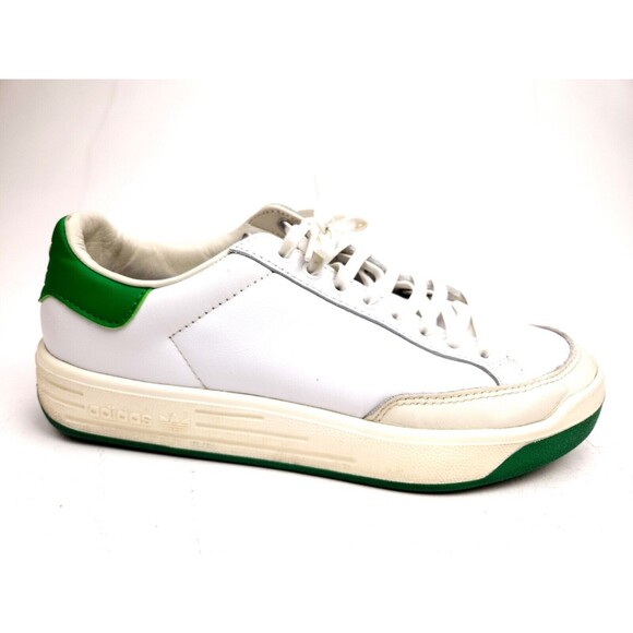 adidas Originals Shoes Mens White Green Leather Rod Laver Low